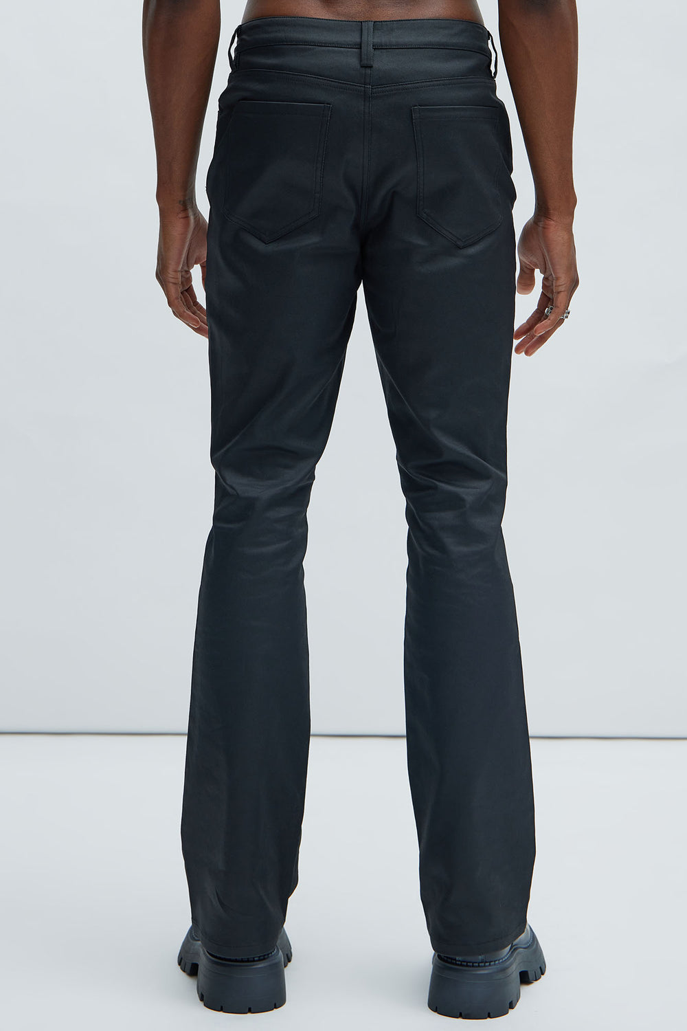 NovaMen LLoyd Waxed Stacked Slim Flare Jeans
