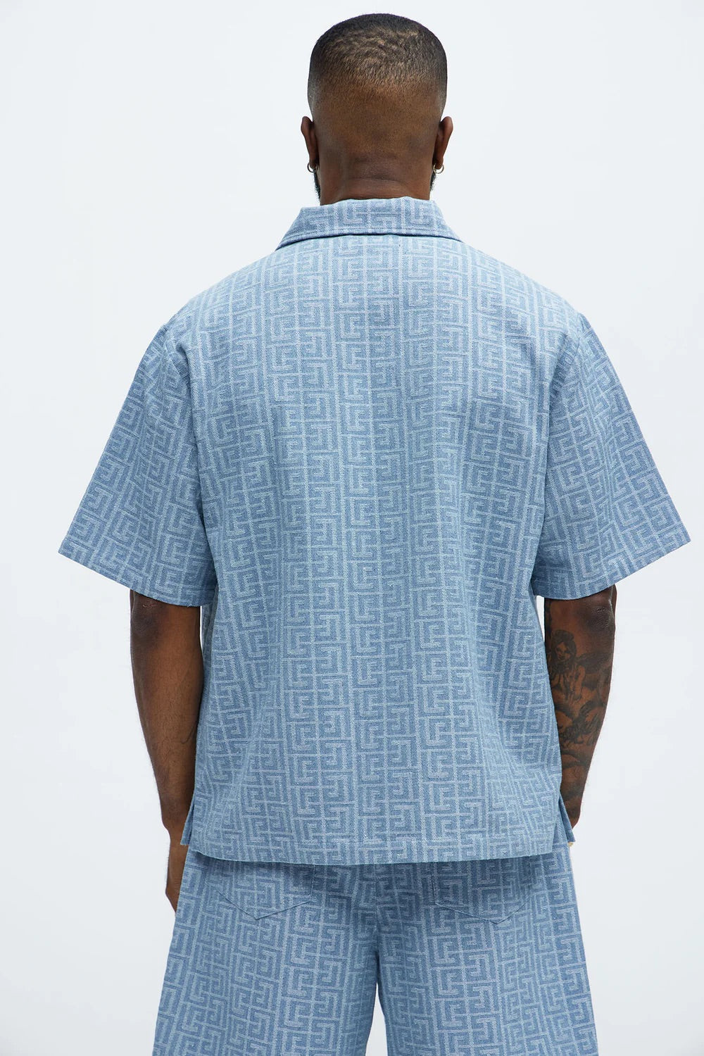 NovaMen Fallon Jacquard Zip Shirt