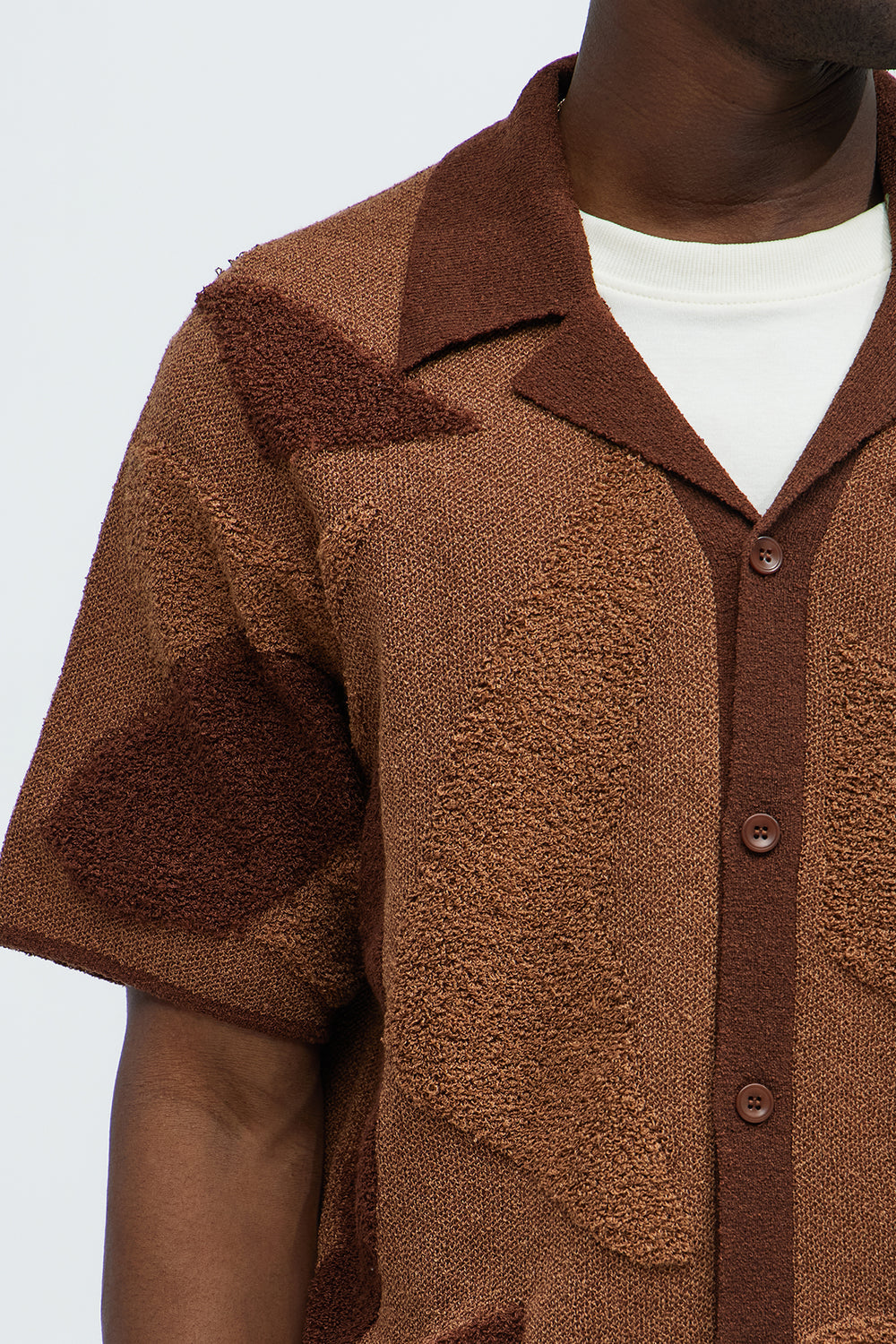 NovaMen Auron Cuban Collar Knitted Shirt
