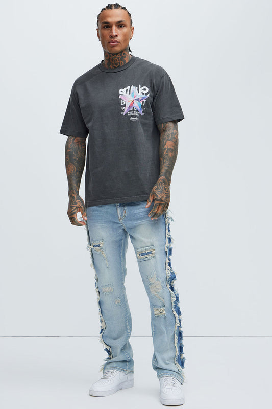 NovaMen Track Stacked Skinny Flare Jeans