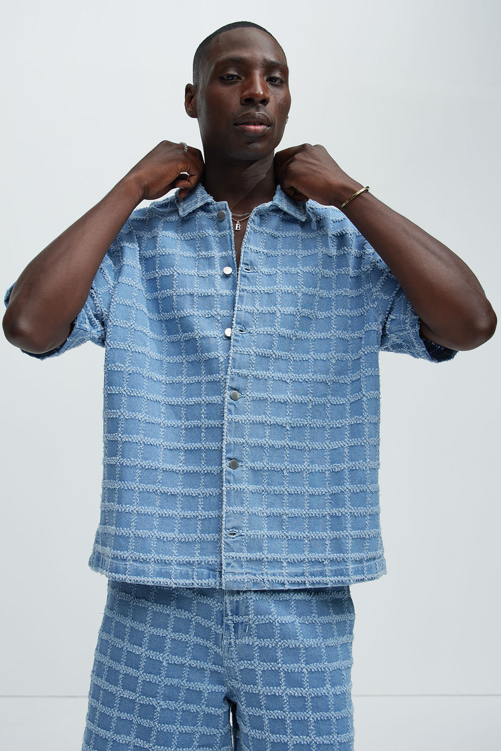 NovaMen Saturday Morning Distressed Denim Shirt