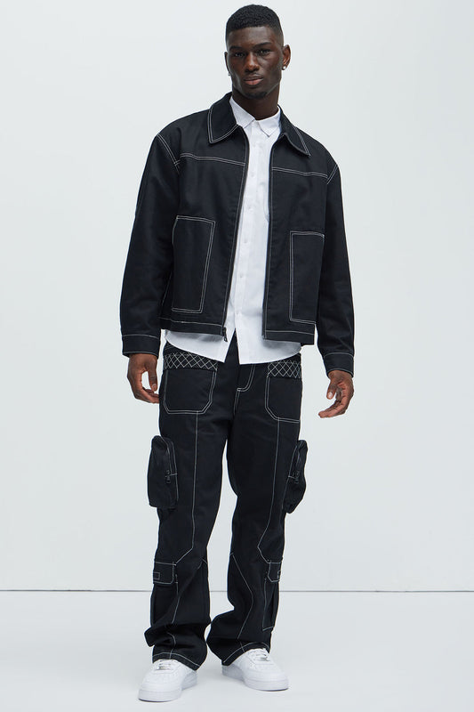 NovaMen Galactic Zip Up Work Jacket