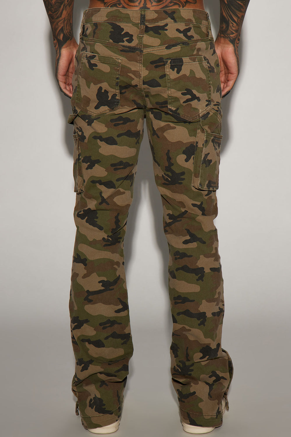 NovaMen Easy Camo Slim Carpenter Flare Pants - Camouflage