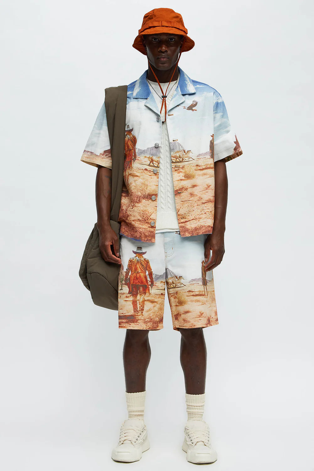 NovaMen Stand Off Cuban Collar Shirt