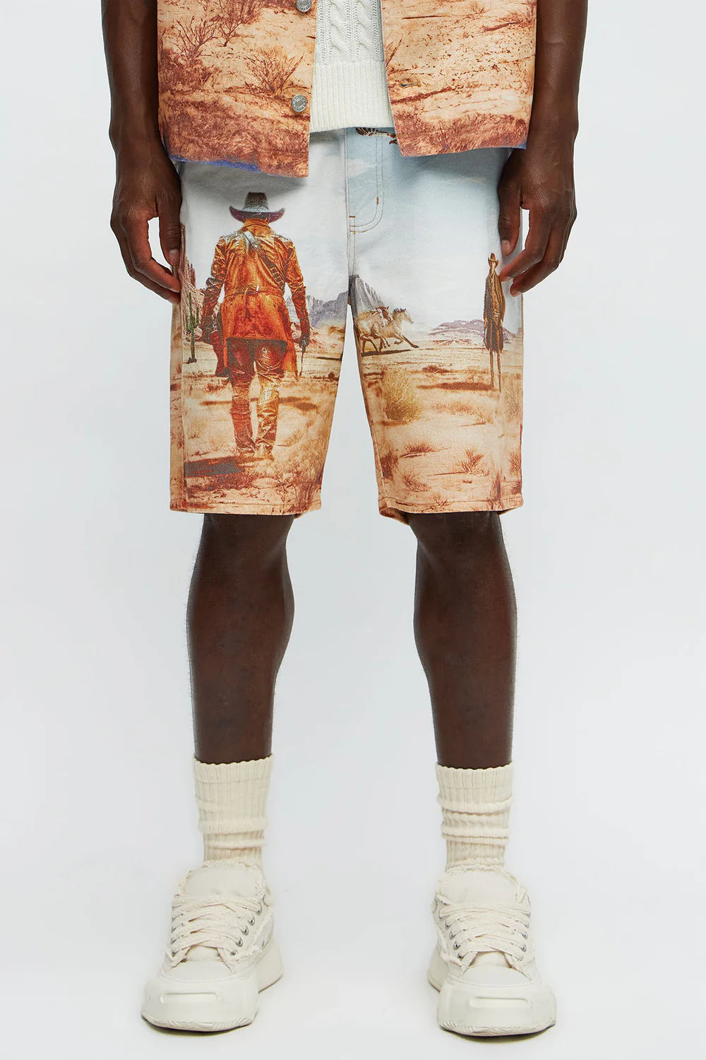 NovaMen Stand Off Relaxed Denim Shorts