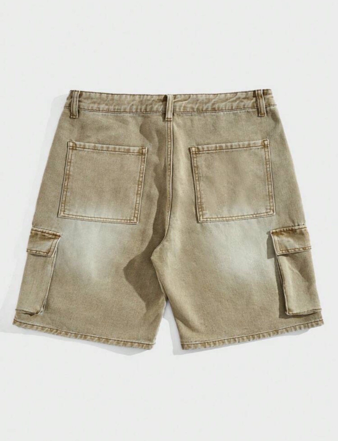 ROMWE Men’s Summer Cargo Denim Shorts