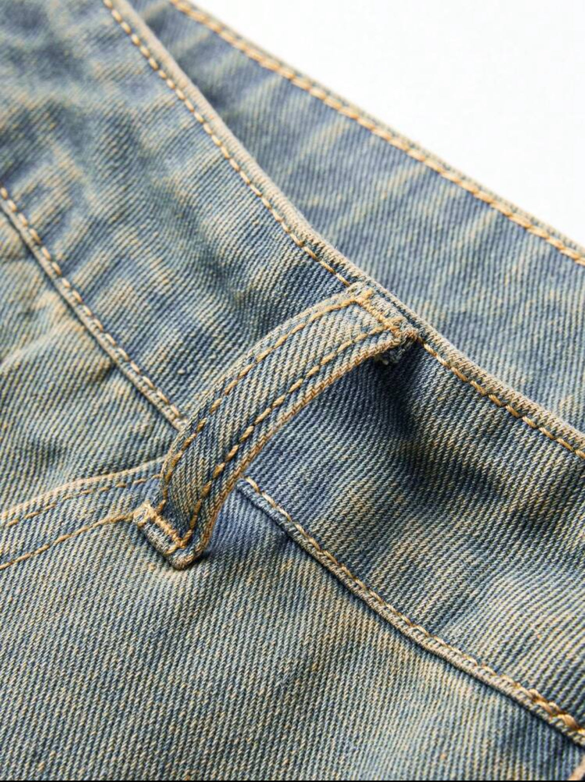 ROMWE Men’s Raw Trim Star Denim Shorts