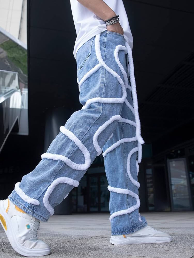 Fuzzy Rope Twist Jeans