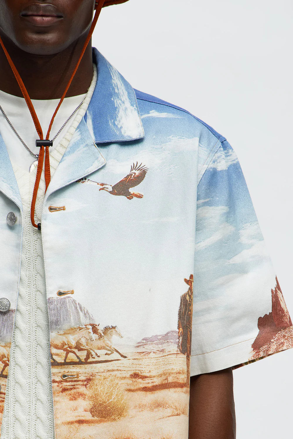 NovaMen Stand Off Cuban Collar Shirt