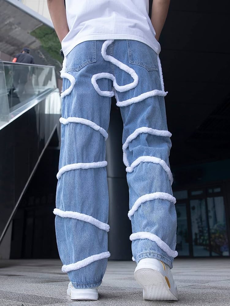Fuzzy Rope Twist Jeans