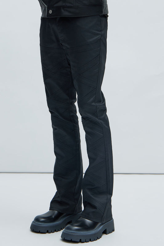 NovaMen LLoyd Waxed Stacked Slim Flare Jeans