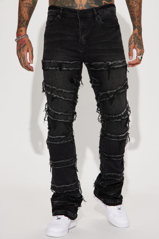 NovaMen About Fray Stacked Skinny Flare Jeans
