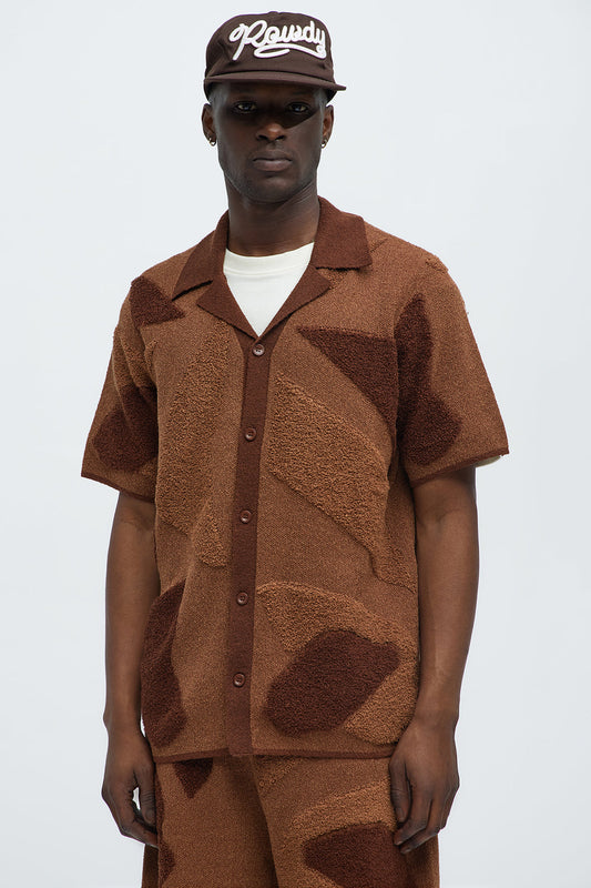 NovaMen Auron Cuban Collar Knitted Shirt