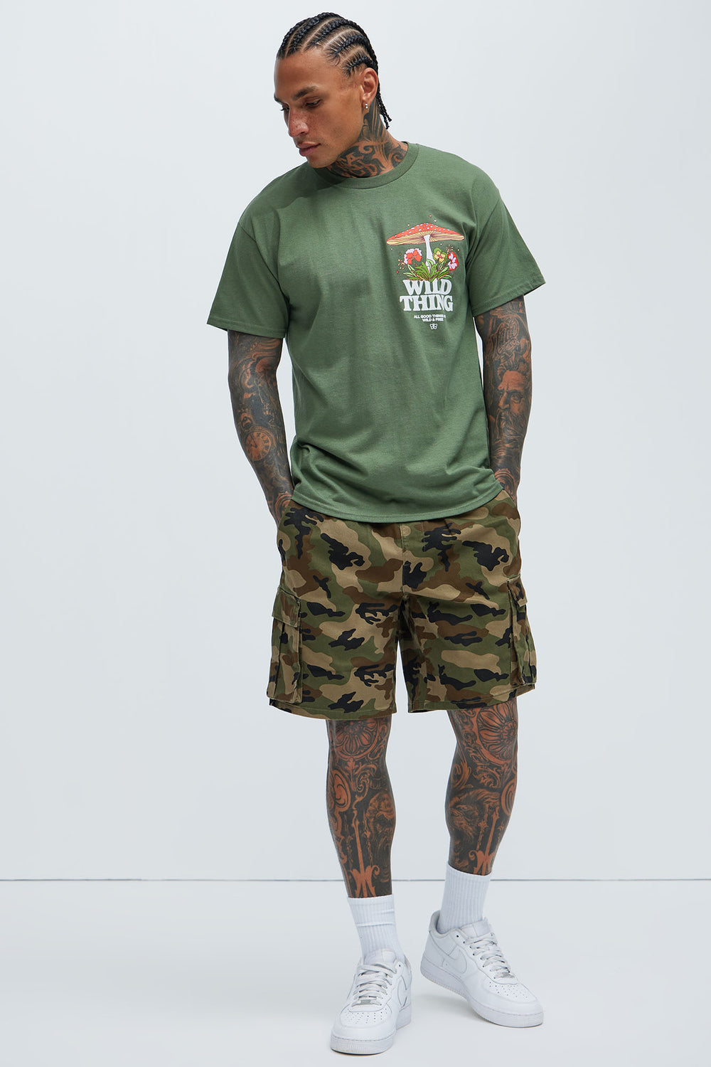 NovaMen Twill Volley Cargo Shorts - Camouflage
