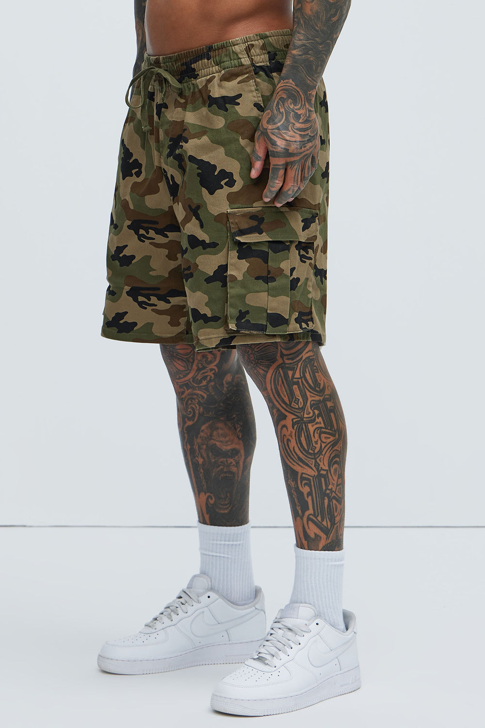 NovaMen Twill Volley Cargo Shorts - Camouflage