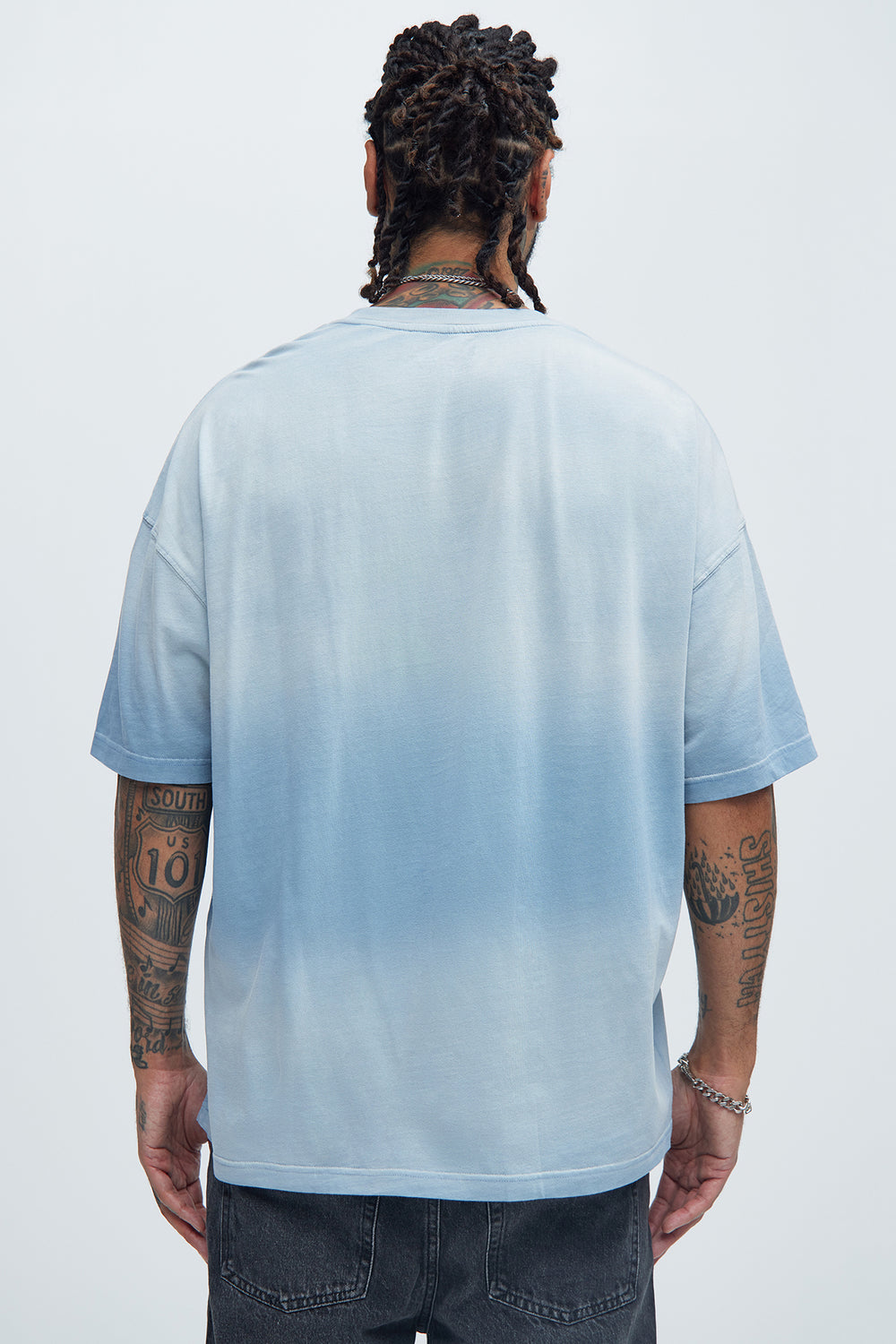 NovaMen Santorini Oversize Short Sleeve Tee - Light Blue