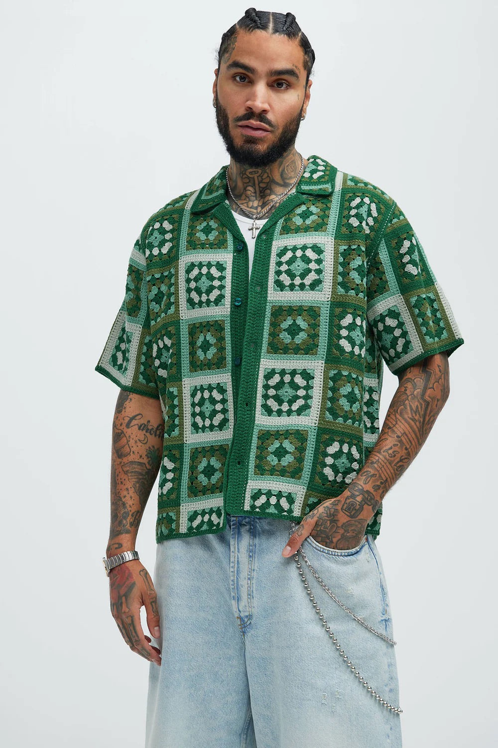 NovaMen Nolan Textured Shirt - Green