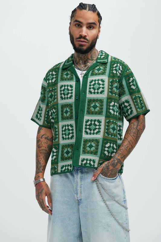 NovaMen Nolan Textured Shirt - Green