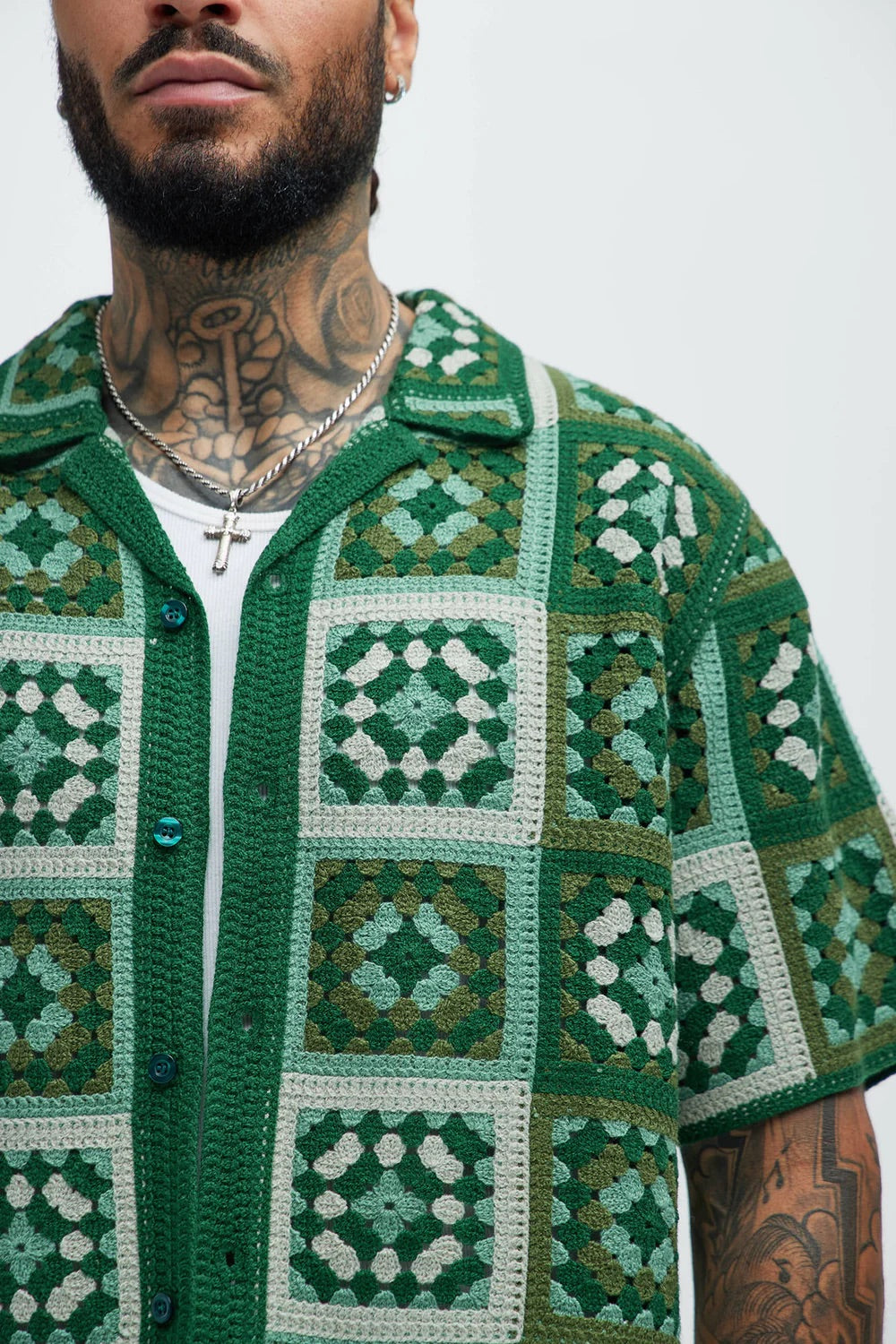 NovaMen Nolan Textured Shirt - Green