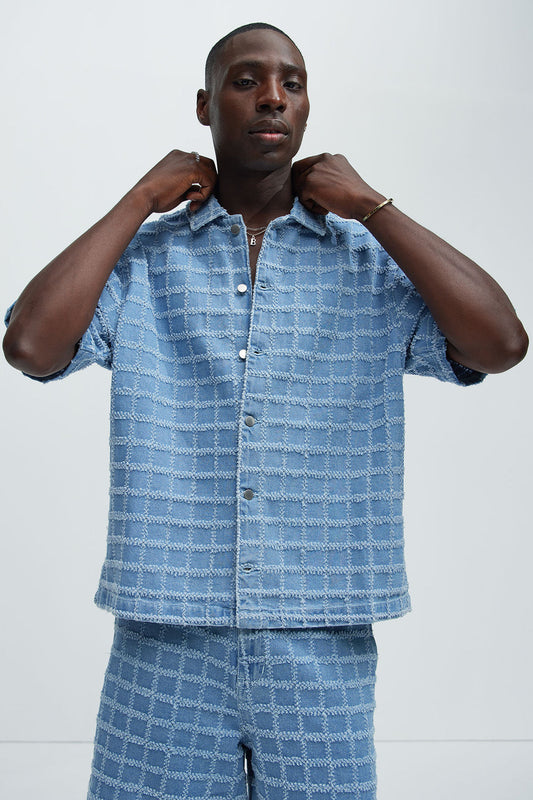 NovaMen Saturday Morning Distressed Denim Shirt
