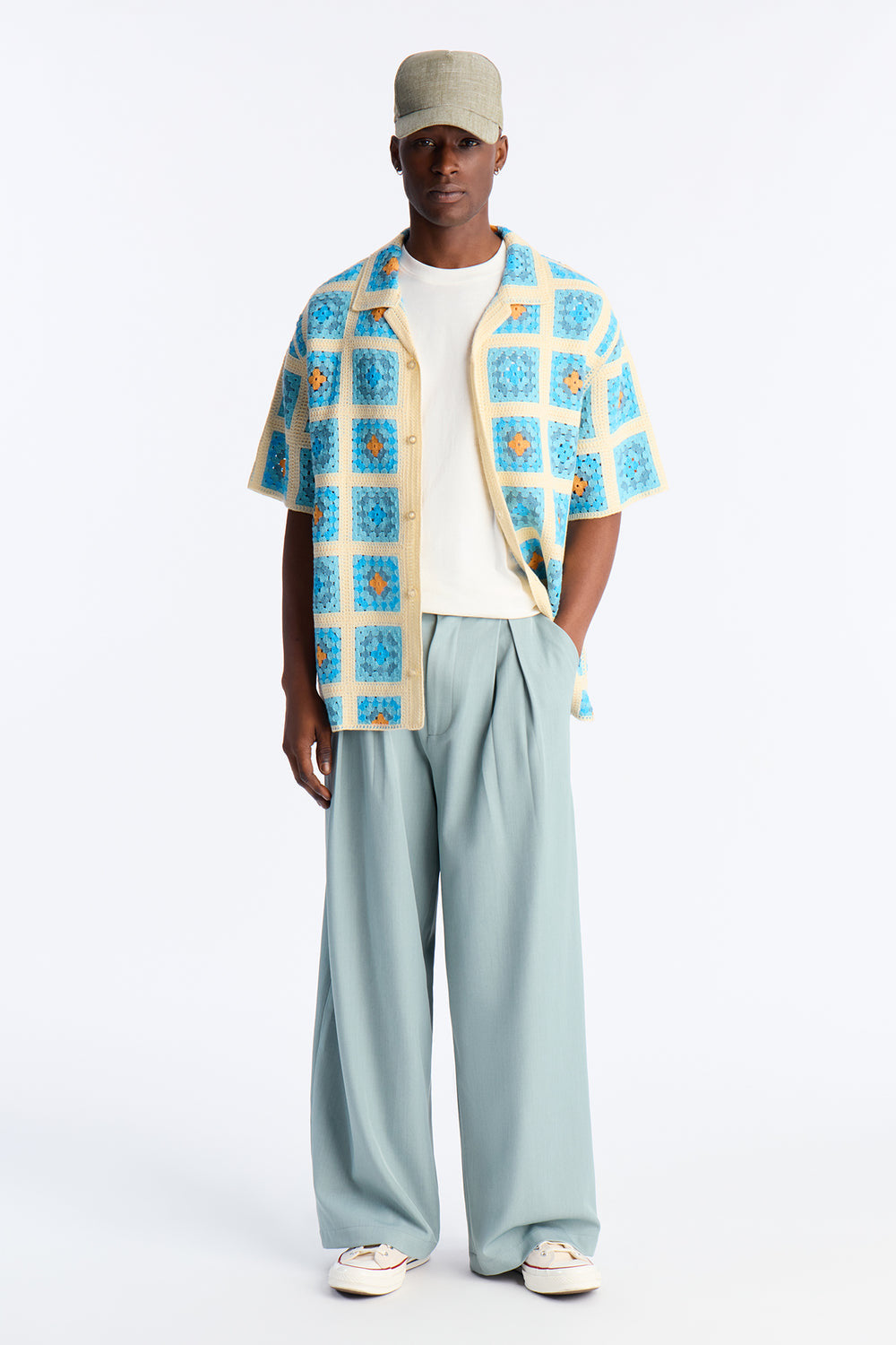 NovaMen Nolan Textured Shirt - Blue