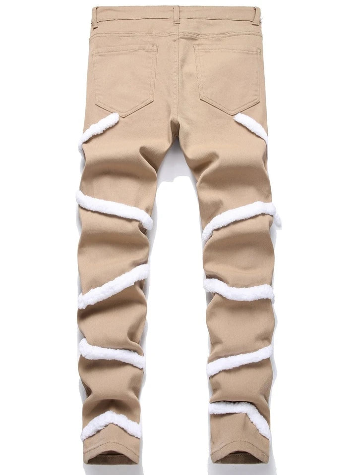 Fuzzy Rope Twist Jeans