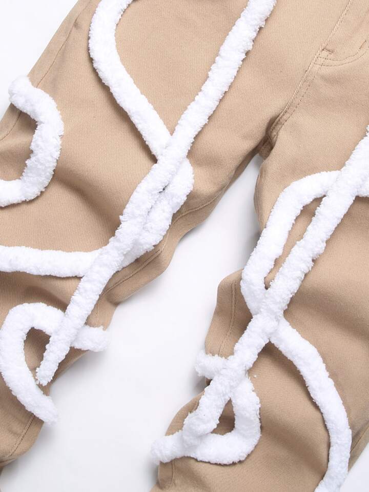 Fuzzy Rope Twist Jeans