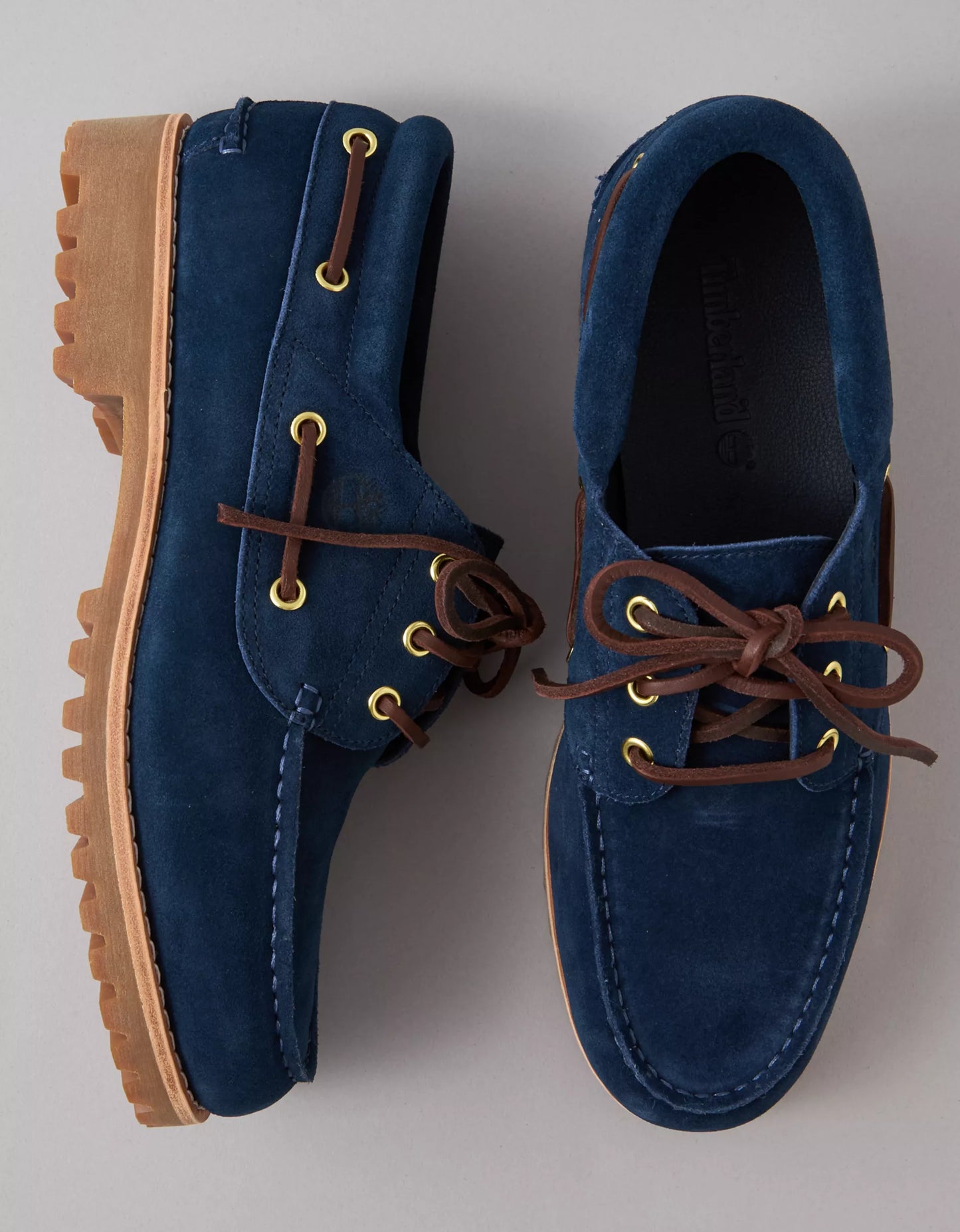 Men's Timberland x AE Indigo Suede Boat Shoe
