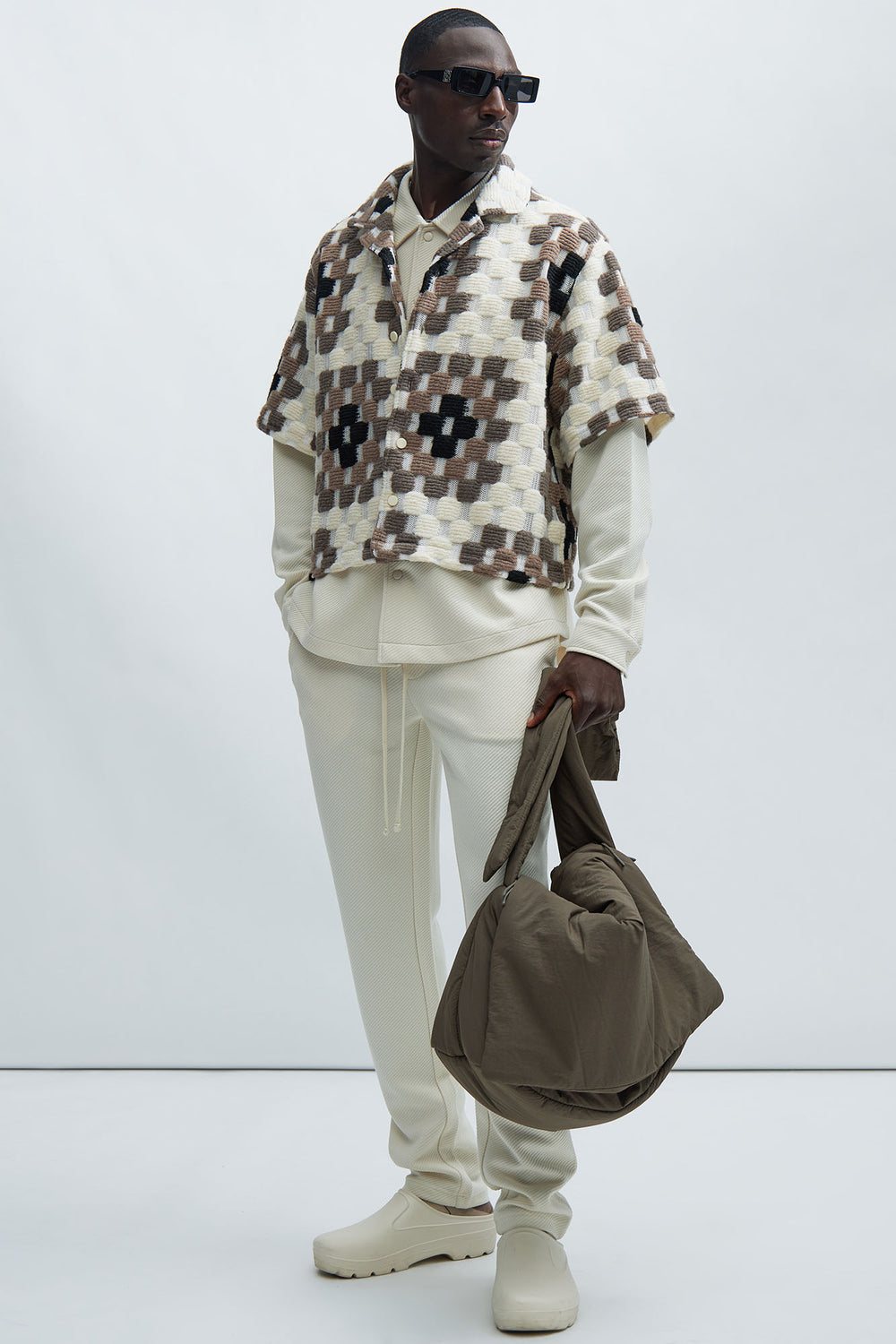 NovaMen Gaston Jacquard Cropped Shirt