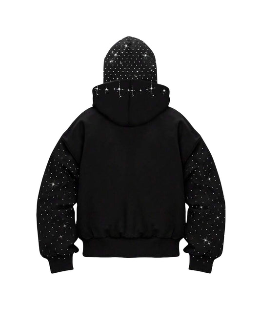 ROMWE Men's Saint Light Double Layer Hoodie [RHINESTONES]