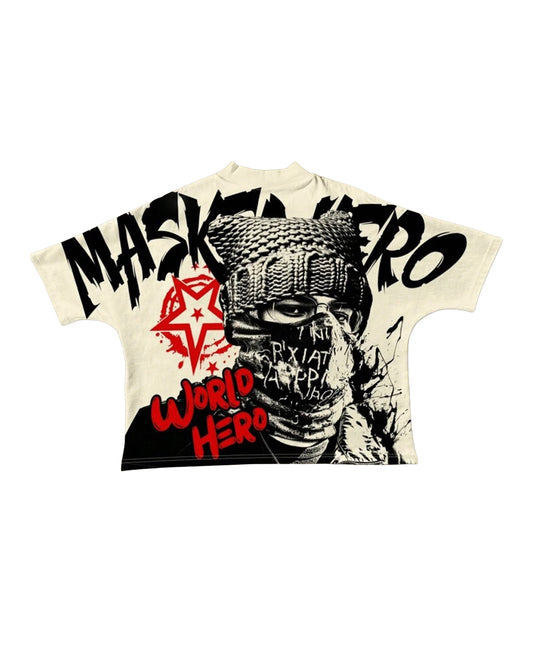 Manfinity Men's World Hero Cropped T-Shirt [OVERSIZED]