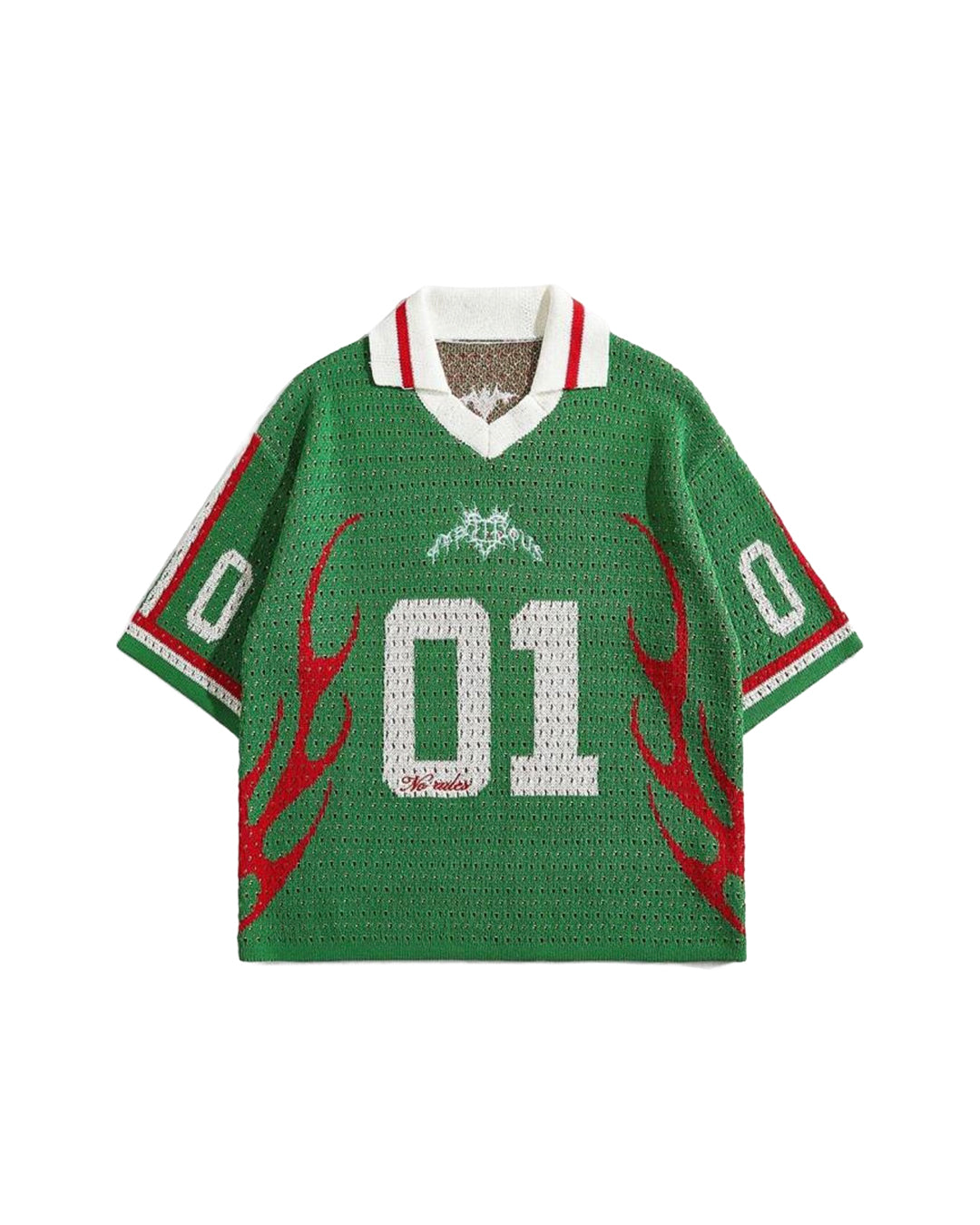 ROMWE Men's Live Without Limits Knit Sweater Polo Shirt [OVERSIZED]