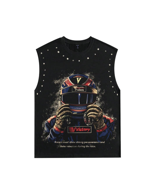 ROMWE Men's Racer Life Tank [OVERSIZED]