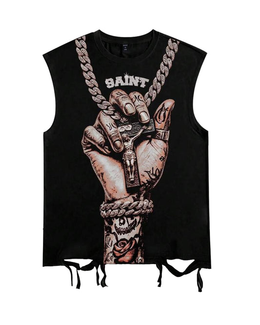 ROMWE Men's Saint Life Tank [OVERSIZED]