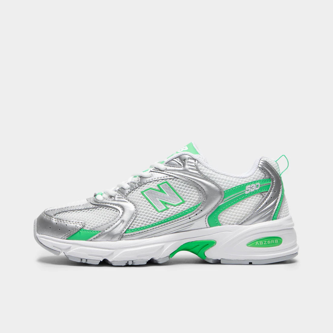 Men's New Balance 530 (Silver Metallic / Green Apple)