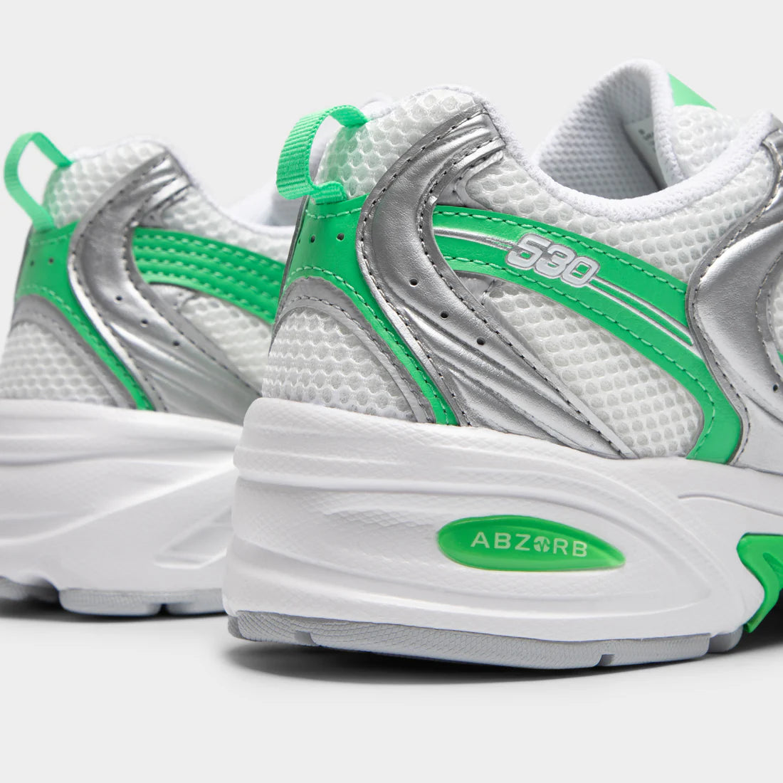 Men's New Balance 530 (Silver Metallic / Green Apple)