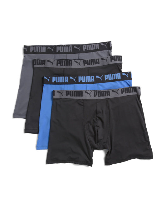 Puma Men's 4pk Active Stretch Boxer Briefs
