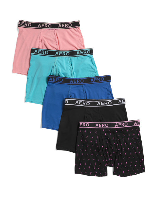 Aeropostale Men's 5pk Cotton Stretch Boxer Briefs