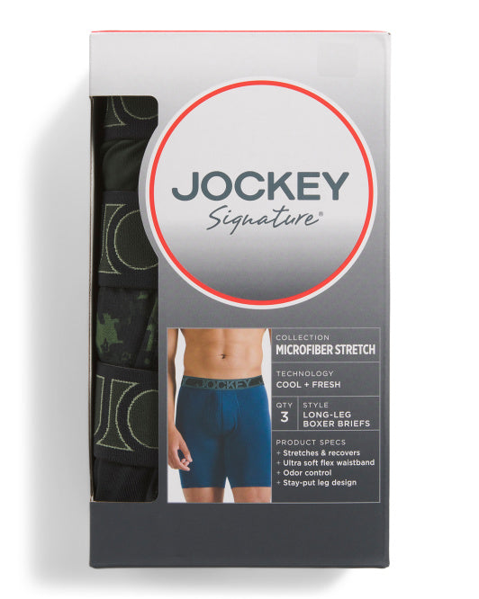 Jockey Men's 3pk Microfiber Stretch Boxer Briefs